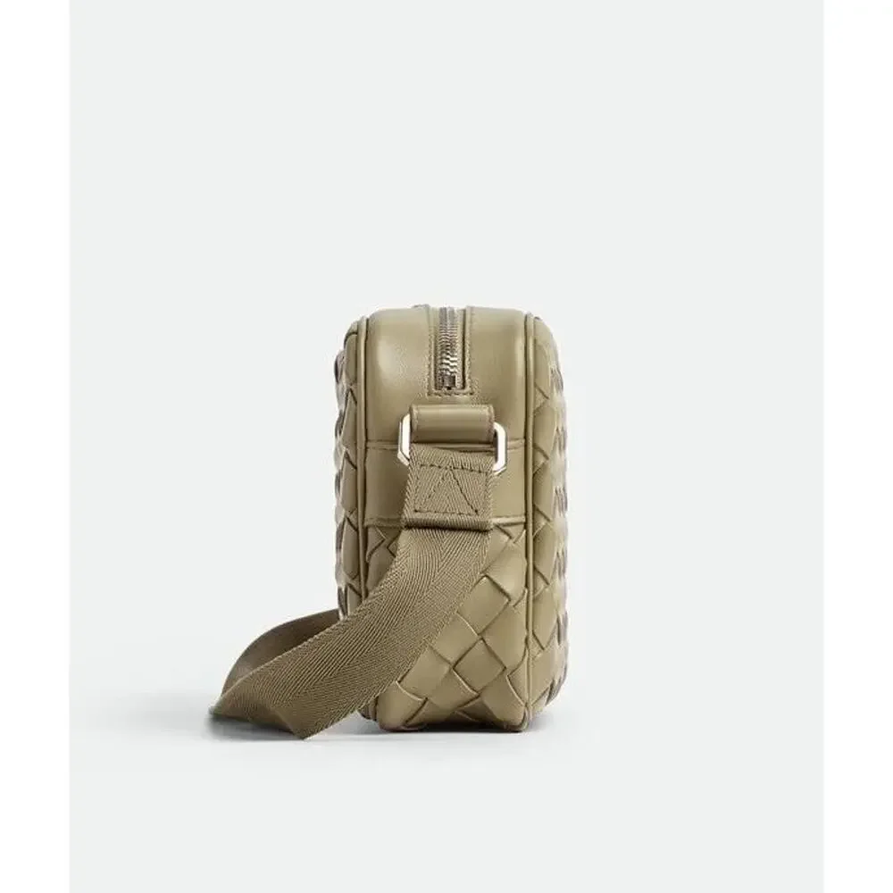 Bottega Veneta Intrecciato Leather Crossbody Bag Taupe 710048 Italy NWT $2500